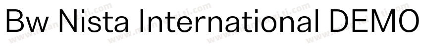 Bw Nista International DEMO Black字体转换